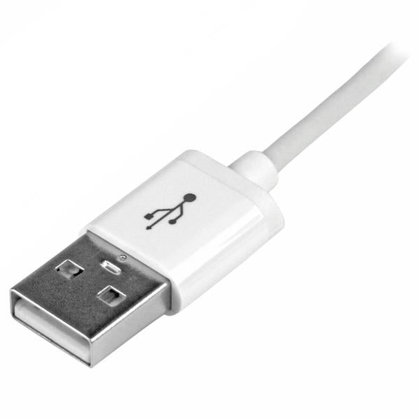 Apple MFi Certified 1m USB to Lightning Cable in white, perfect for charging and syncing iPhone, iPod, and iPad devices.