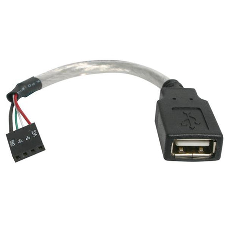 15cm USB 2.0 Cable with USB A Female and 4-Pin Header for reliable internal device connections and optimal motherboard compatibility.