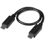 Compact 8-inch Micro USB OTG cable connects smartphones and tablets to USB devices for easy data transfer and gaming.