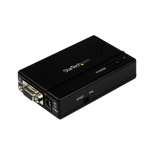 High Resolution VGA to Composite/S-Video Converter for connecting PCs to TVs, ensuring high-quality video playback.