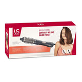 VS Sassoon Hot Air Brush 'N' Style, a powerful hairdryer and styling brush for effortless salon-quality results at home.