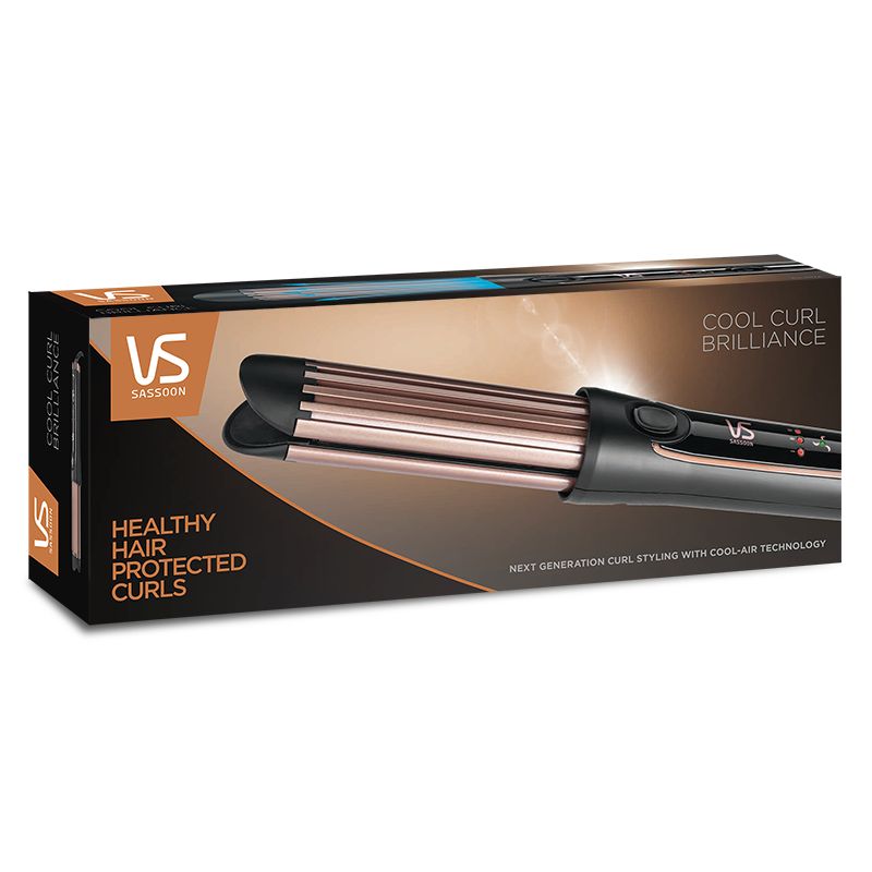 VS Sassoon Cool Curl Brilliance: innovative curler with Cool-Air Technology for effortless, heat-protected curls and waves.