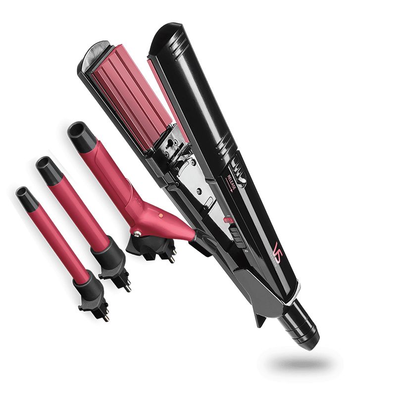 Versatile VS Sassoon Total Style Hair Styler with multiple attachments for curls, waves, crimping, and straightening hair effortlessly.