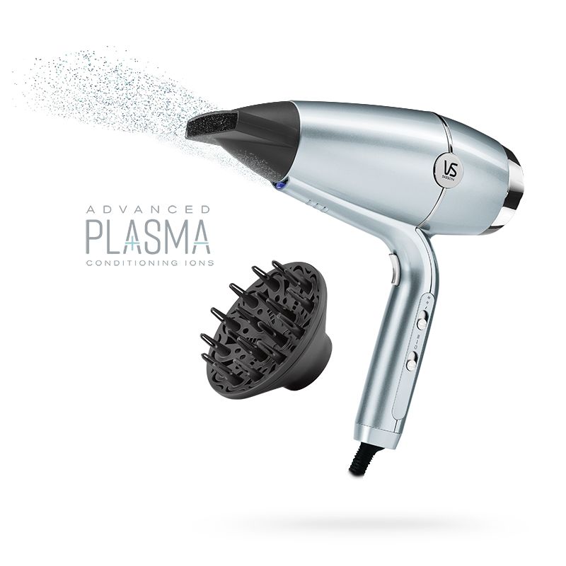 VS Sassoon Hydro Smooth Fast Dry Hair Dryer features Plasma Ions for fast, healthy drying, lightweight design, and precise styling options.