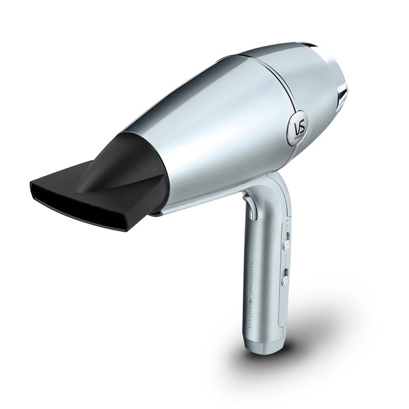 VS Sassoon Hydro Smooth Hair Dryer with 2100 watts, advanced plasma ions, and lightweight design for fast, healthy drying.