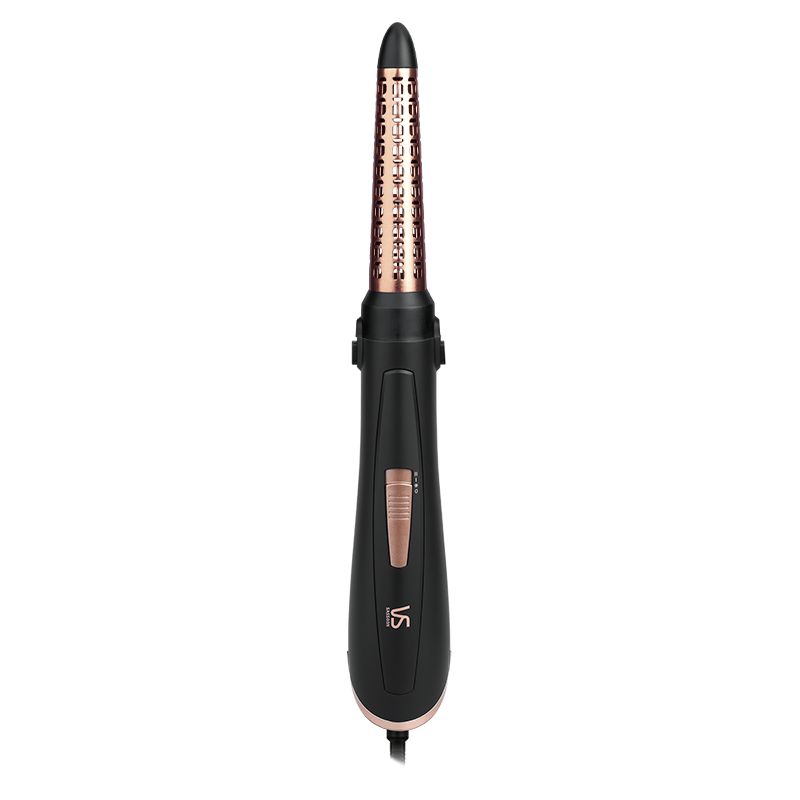 7-in-1 VS Sassoon Air Style Brilliance hair styler with attachments for drying, curling, straightening, and volumizing.