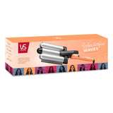 VS Sassoon hair styler with 32mm triple barrels and Shine Lustre Technology for effortless, radiant beach waves.