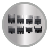 Precision hair clippers with stainless steel blades, offering 6x cutting power for effortless styling and shaping.