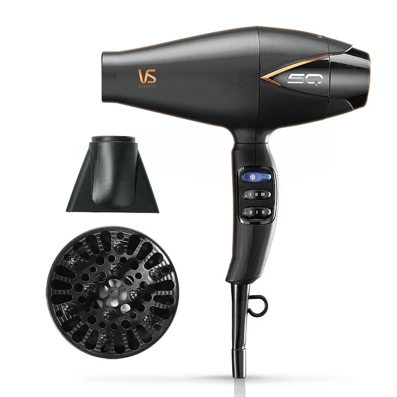 High-performance hair dryer with EC Digital Motor for ultra-fast drying and super anti-frizz technology for smooth results.