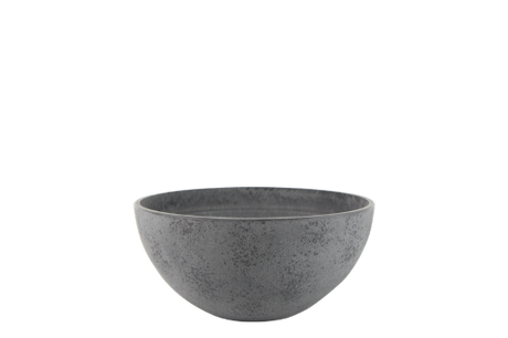 Large grey bowl (23 x 55cm) made from 50% natural and 50% recycled plastic, perfect for stylish indoor or outdoor planting.