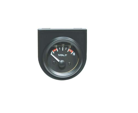 52mm Trisco electrical voltmeter gauge with backlight for voltage monitoring, suitable for vehicles and machinery.