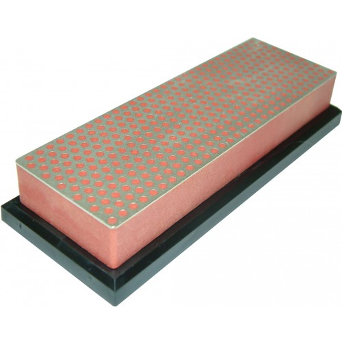 Diamond Whetstone Bench Plastic 6" Fine for precise sharpening of knives and tools, featuring a durable diamond surface and stable base.