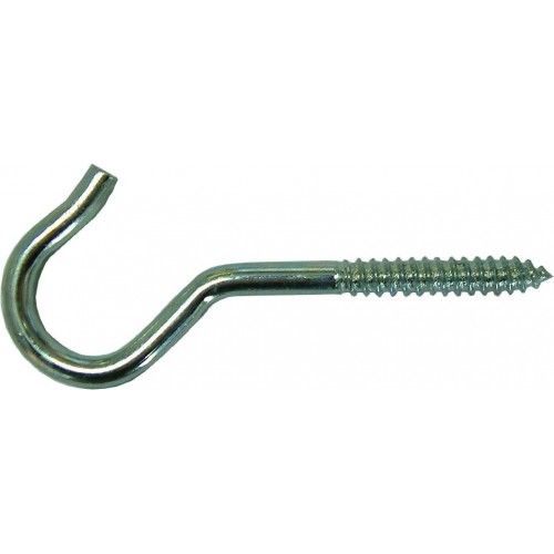 Durable 2-9/16" Z.P. Hindley screw hooks for secure hanging of tools, decorations, and outdoor items; easy installation.