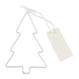 Contemporary wire tree place card holders for Christmas, eco-friendly, stylish, 11cm x 7.5cm, includes twine and cards.