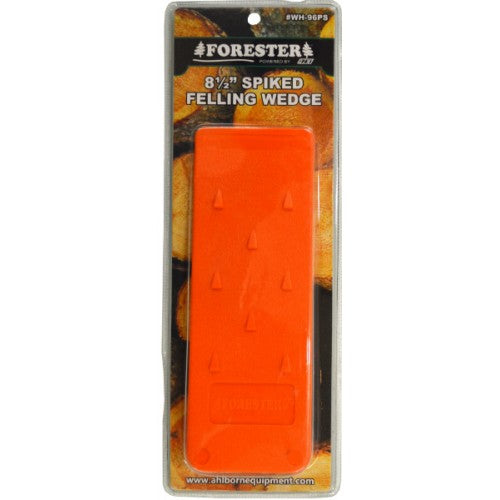 Durable 212mm chainsaw wedge with spikes for precise tree felling and safety in woodcutting operations.