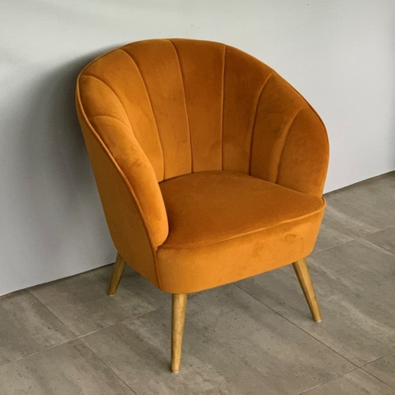 Chair - Brown Velvet (82Hx73Wx64Dcm)