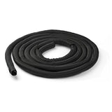 Flexible 15' cable management sleeve made of polyester and nylon, easily trimmable for organized cables in any space.