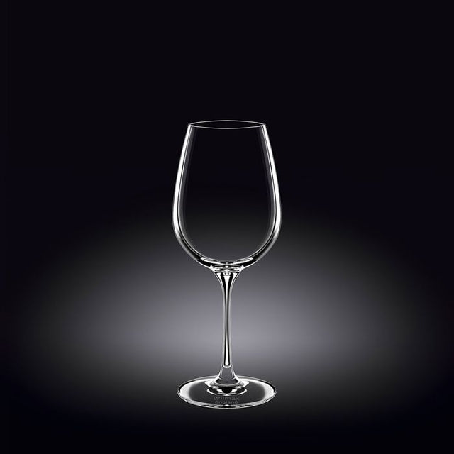 Elegant set of 2 lead-free crystalline wine glasses, 470ml, showcasing clarity and sophistication for any wine lover.