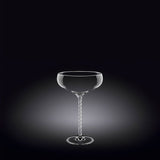 Elegant set of 2 Julia 300ml champagne saucers made from lead-free crystalline glass, perfect for toasting special occasions.