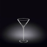 Elegant set of 2 lead-free crystalline martini glasses, each with a 200ML capacity, perfect for cocktails and stylish gatherings.