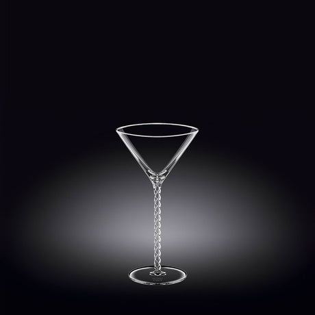 Elegant set of 2 lead-free crystalline martini glasses, each with a 200ML capacity, perfect for cocktails and stylish gatherings.