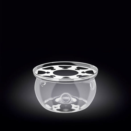 WARMING STAND - Thermo Glass: elegant heat-resistant borosilicate glass stand (11 x 7 cm) for serving warm dishes stylishly.