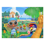 Vibrant 500-piece Animal Crossing puzzle showcasing beloved characters enjoying island life adventures.