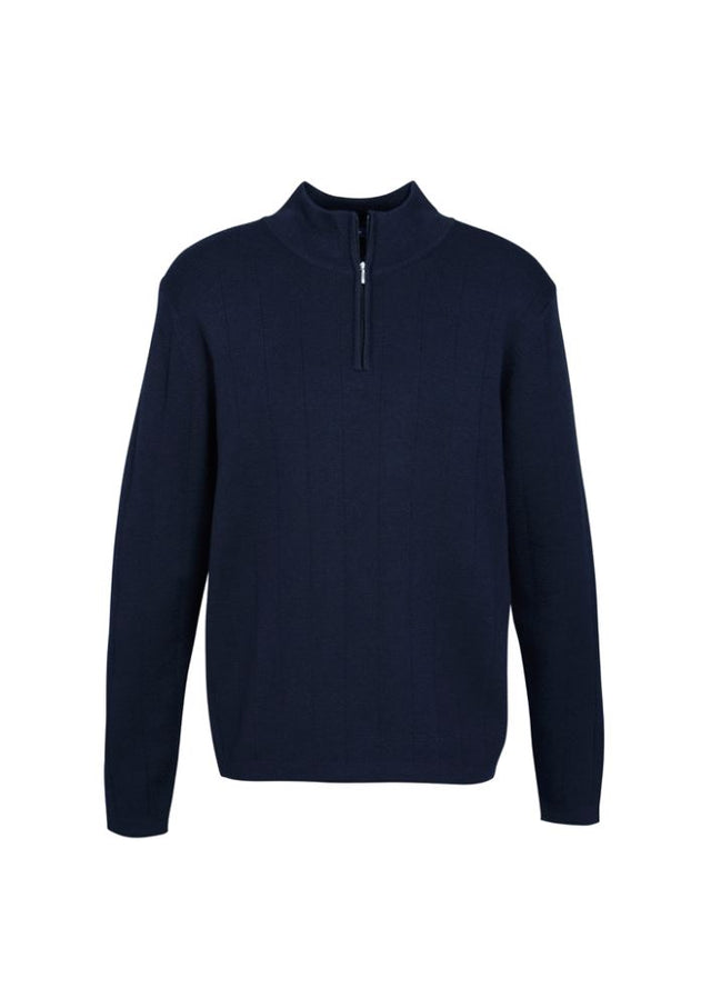 Navy wool-rich pullover for men in size S, crafted from 80% Merino wool; stylish, warm, and versatile for any occasion.