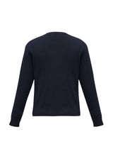 Men's Navy Woolmix Pullover in size S, featuring a cozy wool-acrylic blend for comfort and style, perfect for any occasion.