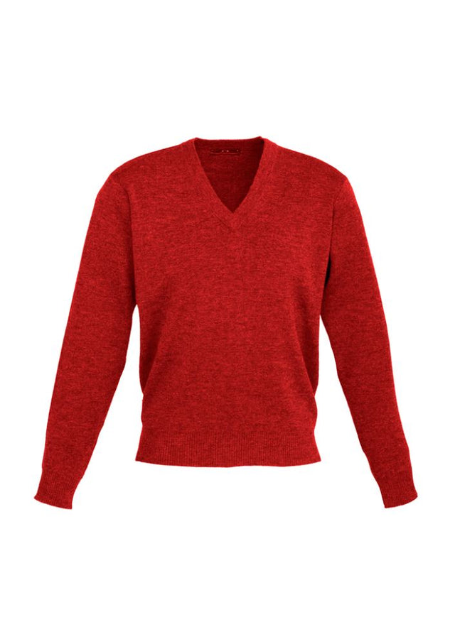 Mens red woolmix pullover in 2XL, crafted from 50% wool and 50% acrylic for warmth and style, ideal for layering.