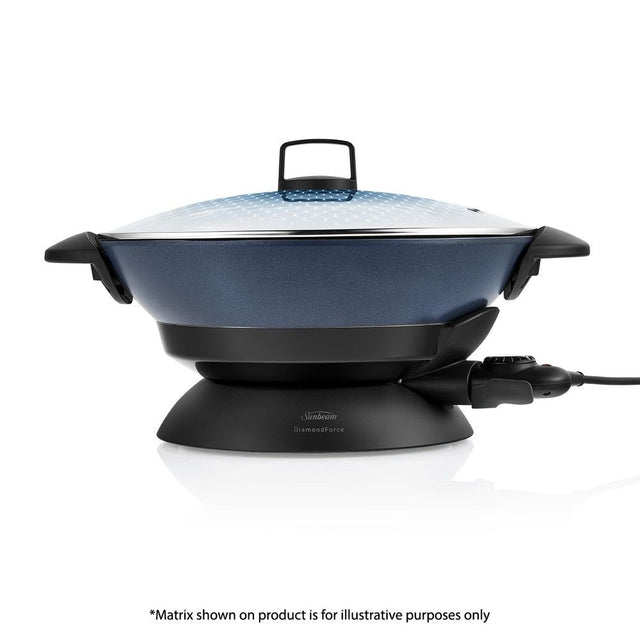 Sunbeam Diamondforce Professional Wok (7.5L) with durable non-stick coating, precise temperature control, and easy-clean design.