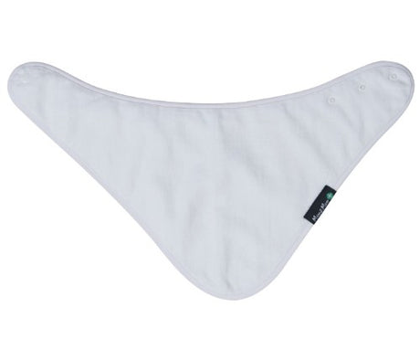 White adult bandana made from 100% cotton, waterproof, adjustable fit, stain-resistant, and machine washable for versatile use.