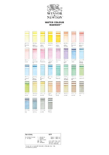 Winsor & Newton Water Colour Marker in Quinacridone Magenta, featuring dual tips for versatile coloring and blending.