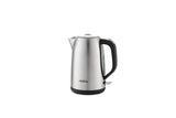 Sunbeam Stainless Steel Kettle (1.7L) featuring a brushed finish, 360-degree base, and powerful 2400 watts for quick boiling.