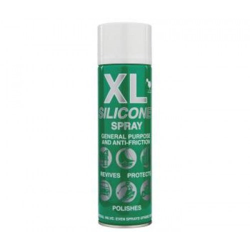 High-quality 500ml silicone spray for lubrication, protection, and polishing with an upside-down nozzle for convenience.