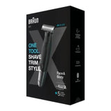 Braun Series X XT5100 Trimmer in black and silver, featuring 4D-Blade technology for precise wet and dry grooming.