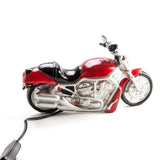 Motorcycle table lamp (29cm) with LED light, warm glow, and kid-friendly design for themed decor or cozy ambiance.