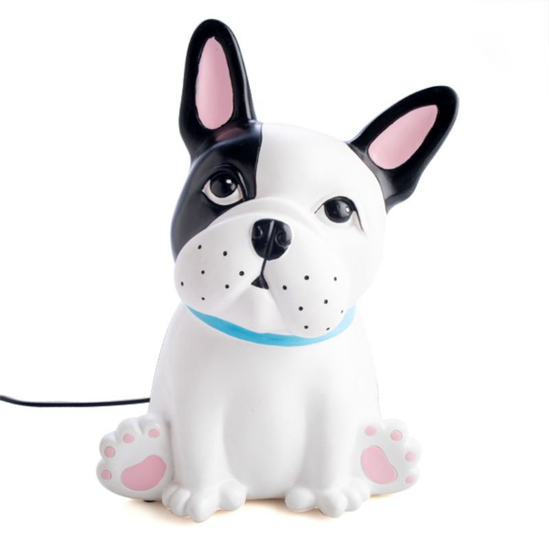 Adorable French Bulldog table lamp (18cm) with low voltage LED, perfect for decorating and illuminating any space.