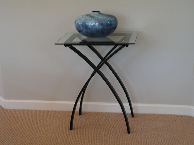 Side Table - 49 x 33 x 61cm Black Iron