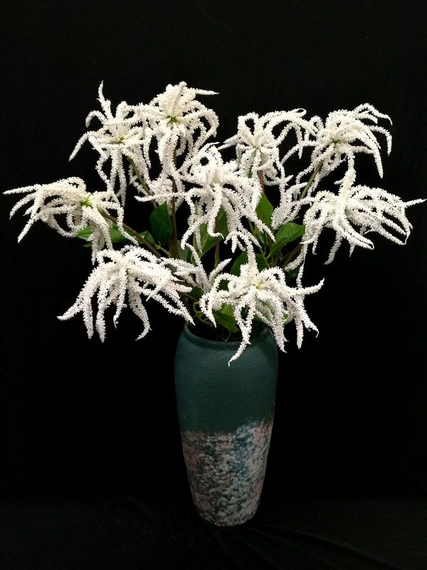 Lifelike white artificial Washington Astilbe spray, perfect for elegant decor, floral arrangements, and maintenance-free beauty.