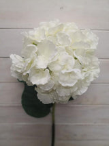 Large artificial white hydrangea with realistic petals, perfect for home decor, floral arrangements, and special occasions.