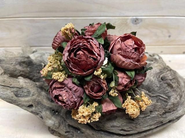 Lifelike rust-toned artificial rose bundle, perfect for home decor, events, and adding a touch of elegance and charm.