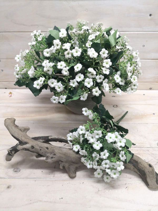 Realistic 27cm Artificial Baby Breath Bush for effortless decor, perfect for homes, events, and allergy-friendly styling.