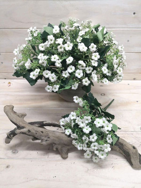 Realistic 27cm Artificial Baby Breath Bush for effortless decor, perfect for homes, events, and allergy-friendly styling.