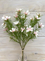 Artificial Mini Dogwood Bundle in pink, featuring realistic petals and leaves for elegant decor without maintenance.