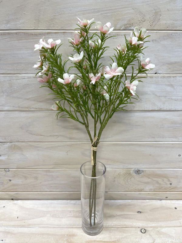 Artificial Mini Dogwood Bundle in pink, featuring lifelike petals and leaves, perfect for elegant home decor or gifts.