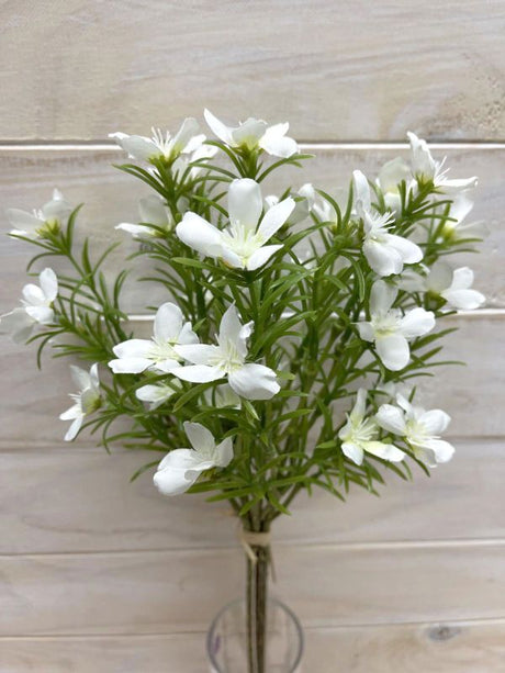 Artificial Mini Dogwood Bundle in white, featuring lifelike blooms ideal for elegant home decor and floral arrangements.