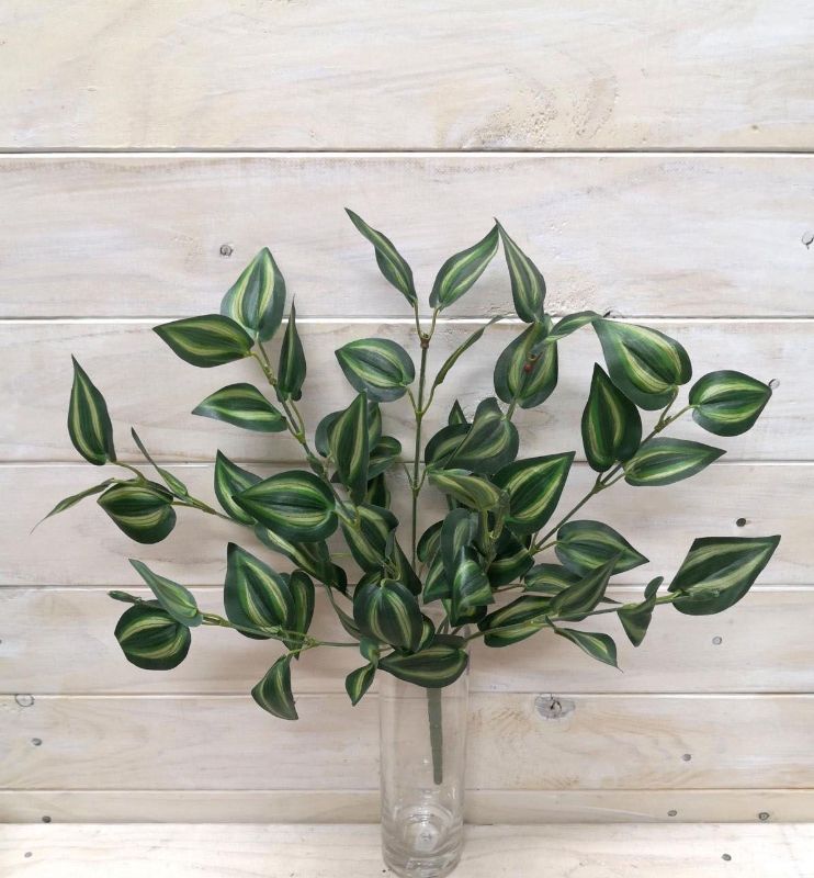 Lifelike large green Artificial Wondering Jew Bush, perfect for enhancing indoor or outdoor decor without maintenance.