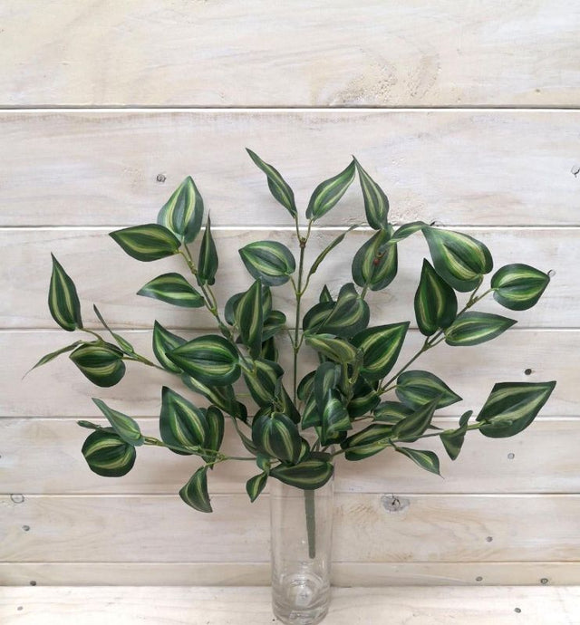 Lifelike large green Artificial Wondering Jew Bush, perfect for enhancing indoor or outdoor decor without maintenance.