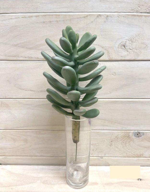 Lifelike large green artificial tall succulent, perfect for home decor and low-maintenance greenery.